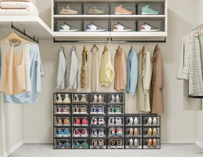 SIMPDIY Almacenamiento de zapatos, paquete de 12 organizadores de z...