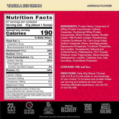 BSN SYNTHA-6 Proteína en polvo premium, helado de vainilla, 97 porc...
