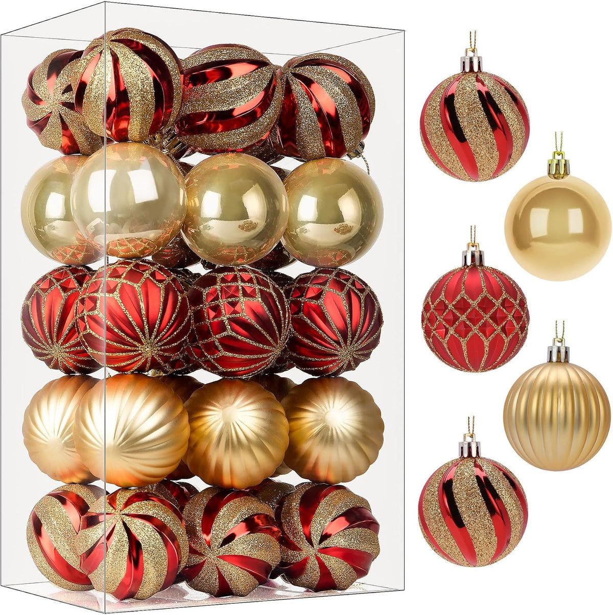 SHareconn 30 pzas bolas de árbol de Navidad de 2.36 pulgadas, bolas...