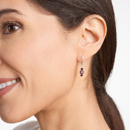 Amazon Essentials Aretes colgantes de plata esterlina con piedras p...