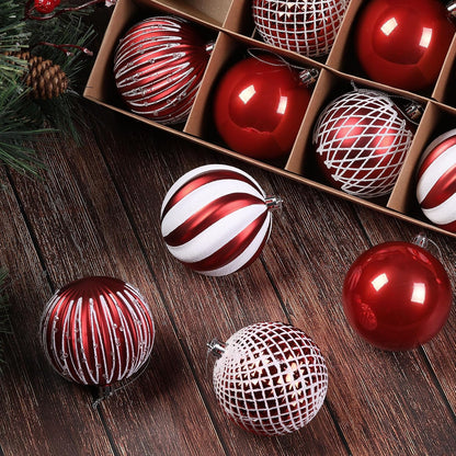 SHareconn - Esferas de Navidad, 12 piezas, 80 mm, plástico inastill...