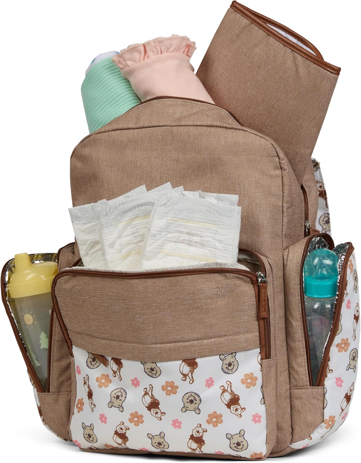 Disney Winnie the Pooh - Mochila para pañales con cambiador, bolsa...