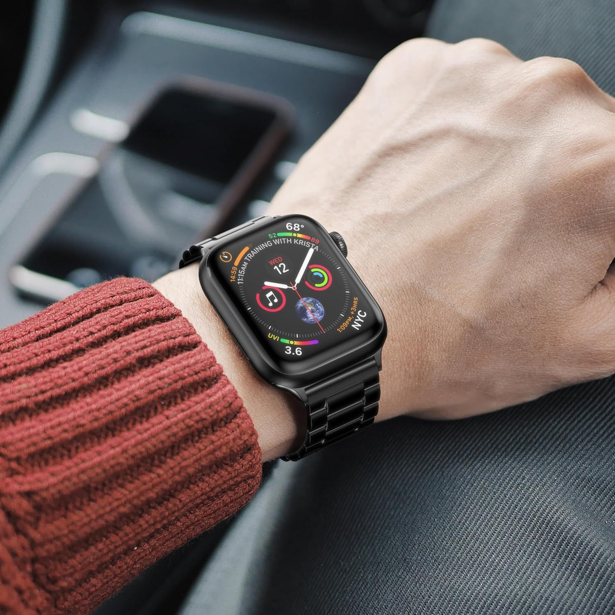 Correa de metal EPULY compatible con correas de Apple Watch para ho...