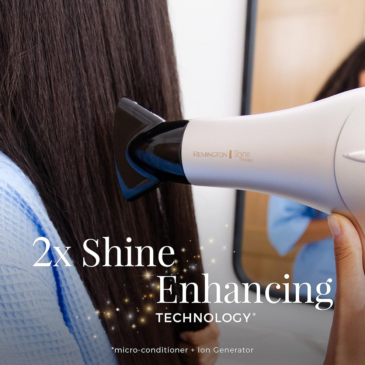 Remington Shine Therapy - Secador de pelo de cerámica iónico de 187...