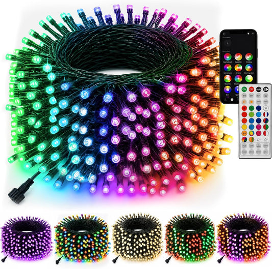 TW SHINE Guirnalda de luces LED impermeables para decoración al air...