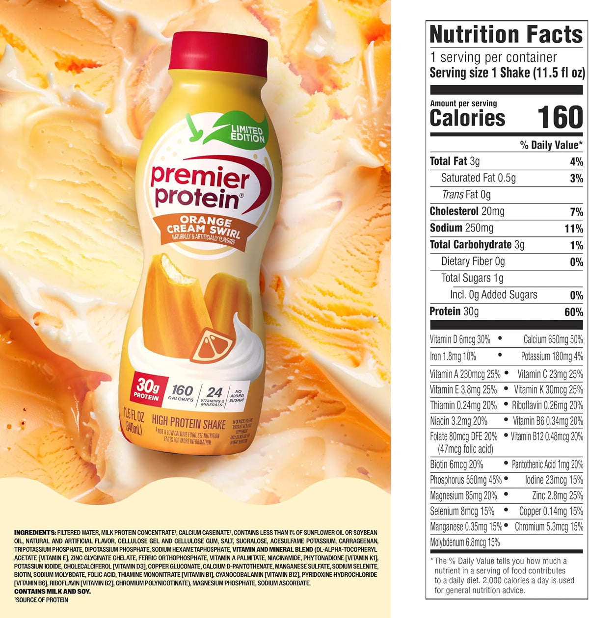Premier Protein Edición limitada de 1.06 onzas de batido, remolino...