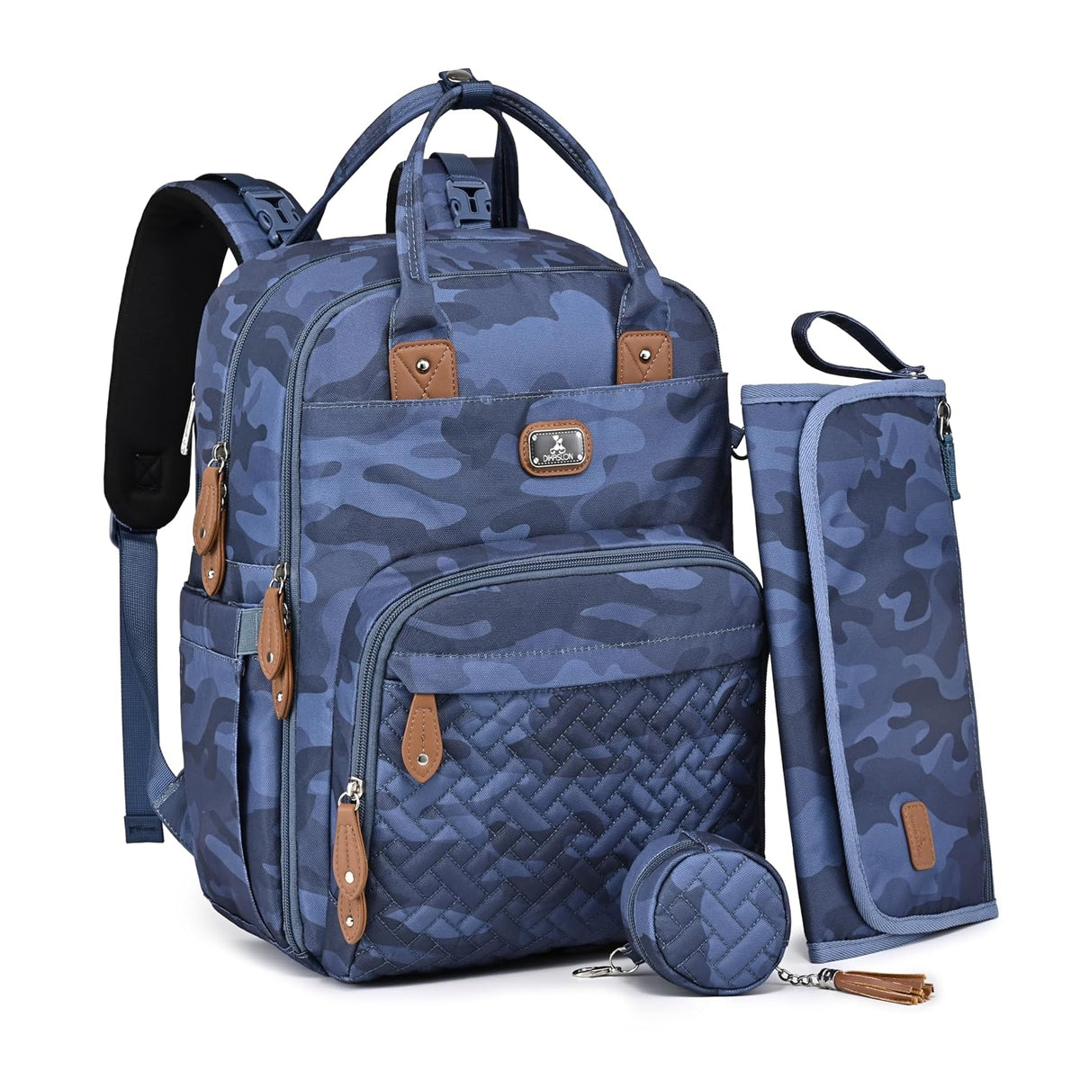 Mochila para pañales Dikaslon con cambiador portátil, artículos ese...