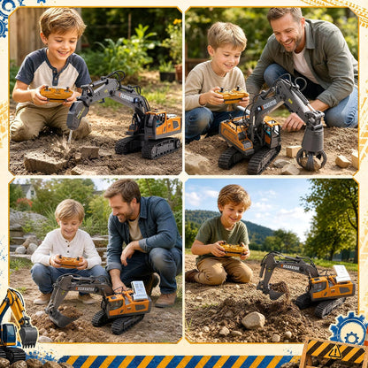 Juguetes teledirigidos del excavador 3-en-1, camión de la construcc...