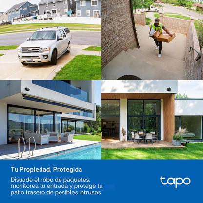 Tapo Cámara de seguridad inalámbrica para exteriores 1080p, batería...