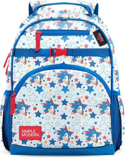 Simple Modern Mochila para niños y niñas escolares, Sonic: Estrella...