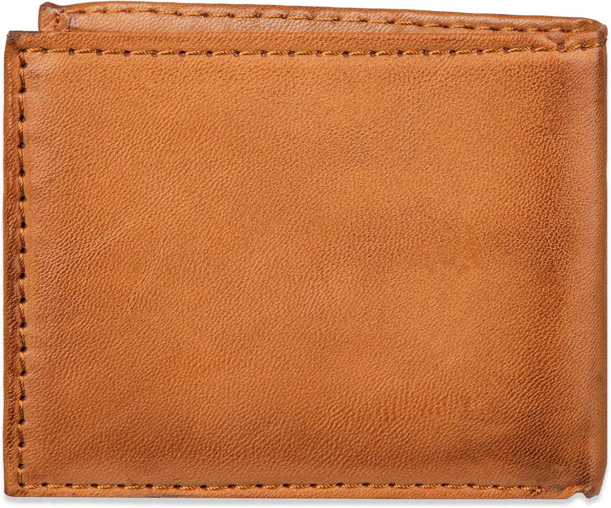 Billetera bifold delgada de capacidad extra con RFID para hombres d...
