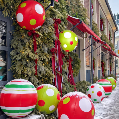 Jetec - 12 bolas inflables gigantes de Navidad de 16 pulgadas para...