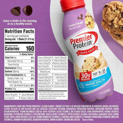 Premier Protein Batido, masa de galletas, 1.06 oz de proteína, sin...