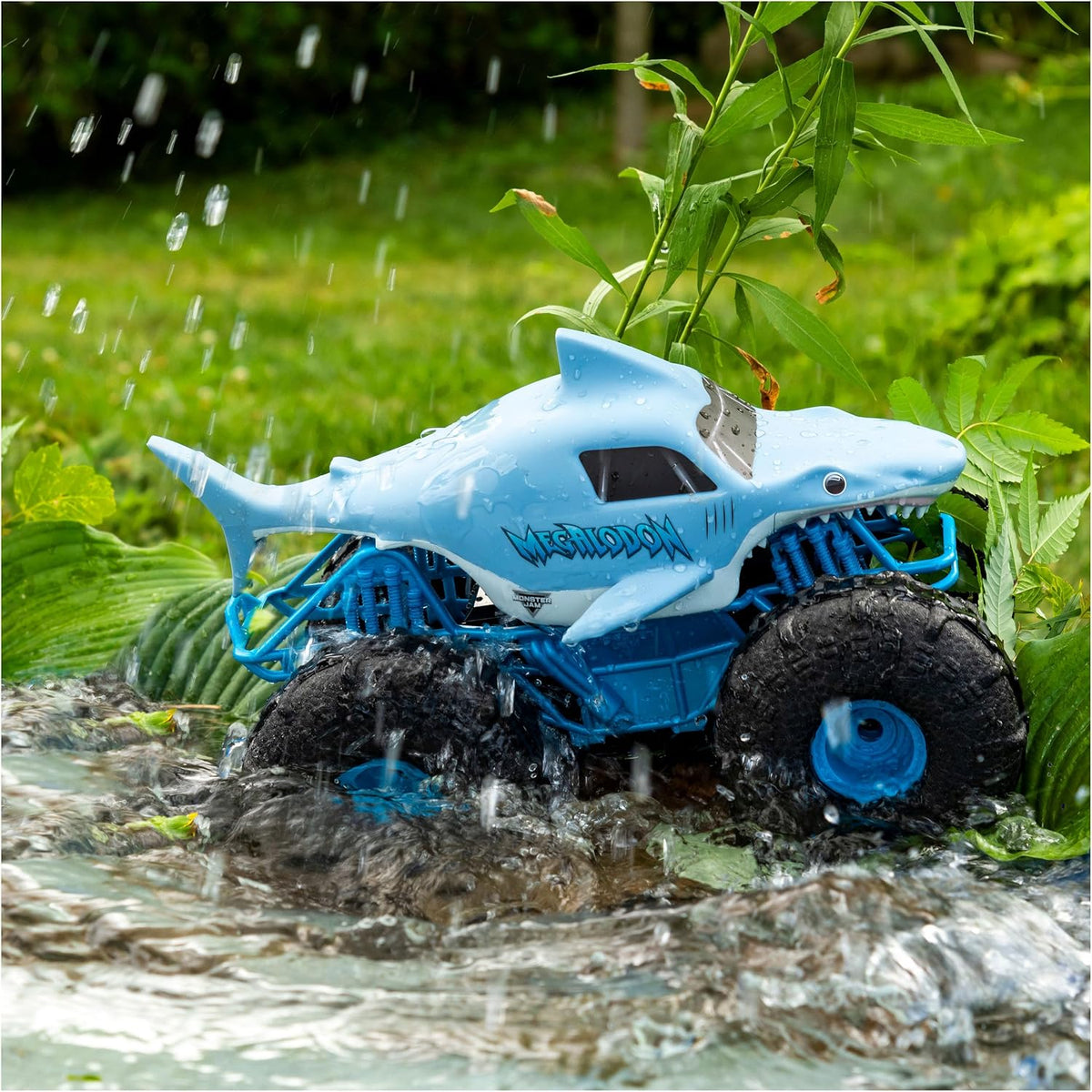 Monster Jam Camión Monster RC todo terreno Megalodon Storm | Drive...