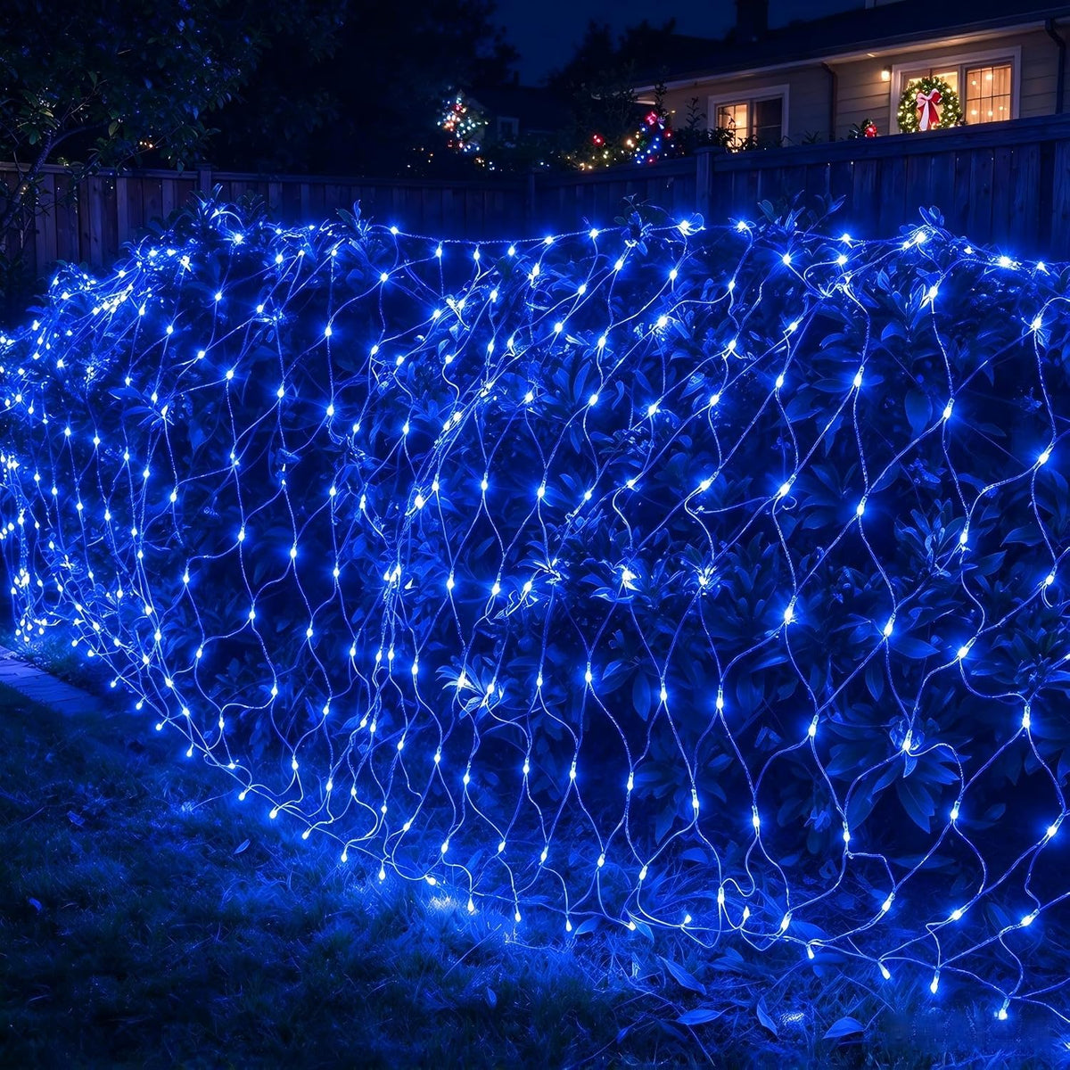 Joomer Luces de red de Navidad de 12 pies x 5 pies, luces de malla...
