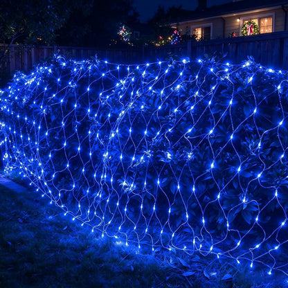 Joomer Luces de red de Navidad de 12 pies x 5 pies, luces de malla...