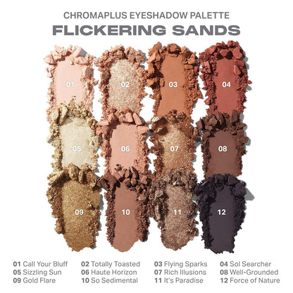 Morphe ChromaPlus Paleta de sombras de ojos de 12 bandejas, maquill...