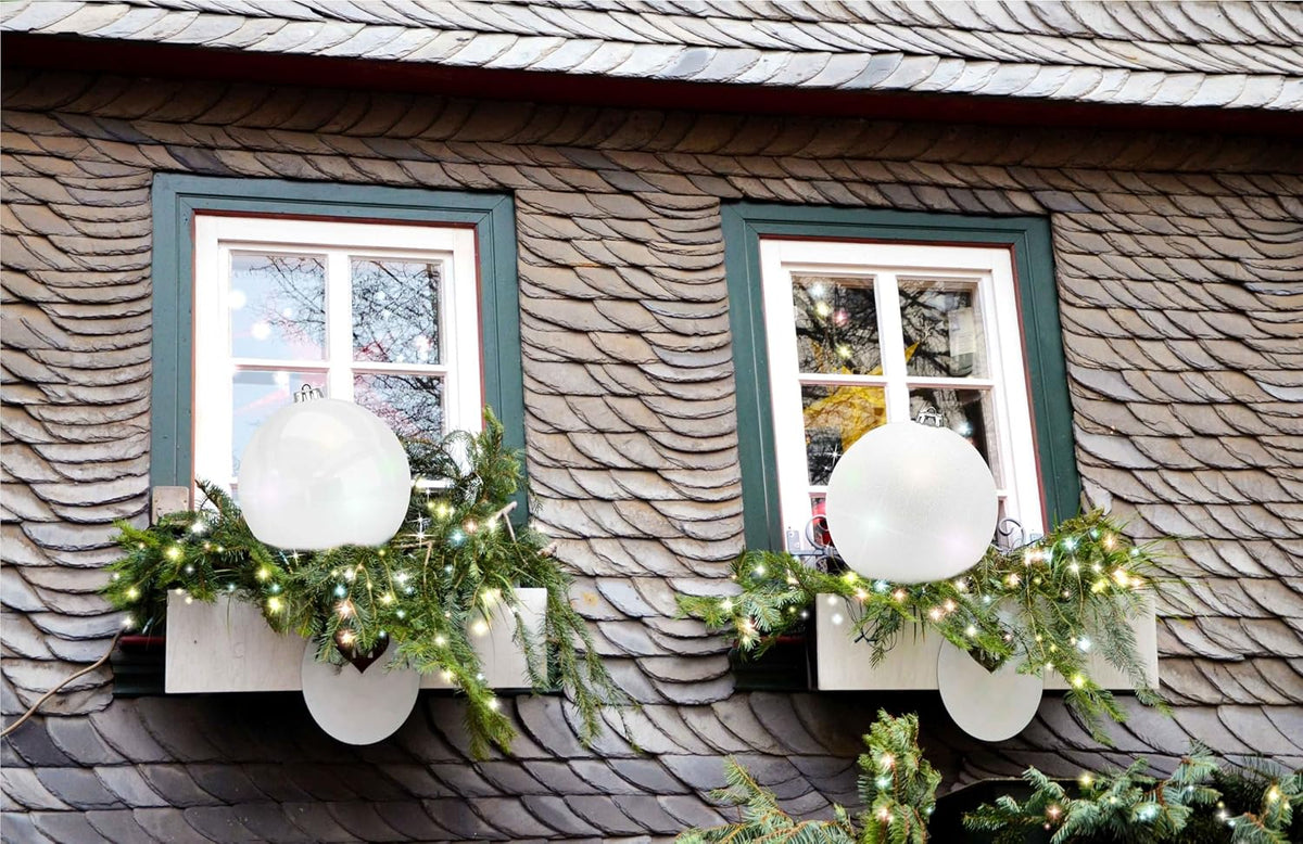 Benjia Adornos navideños extra grandes para exterior, bolas de plás...