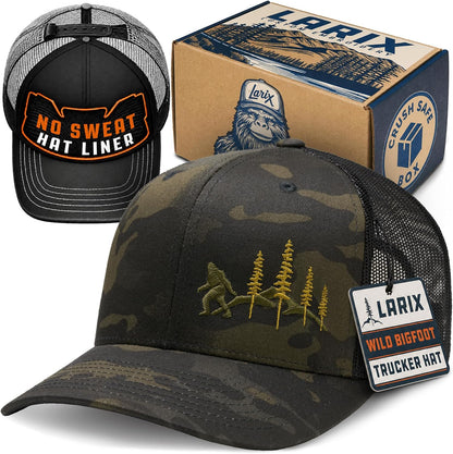LARIX Trucker Hat Men - Gorra Snapback con parte trasera de malla t...