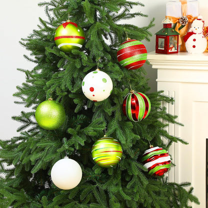 Wettarn Juego de 8 adornos grandes de Navidad de 6 pulgadas con pur...
