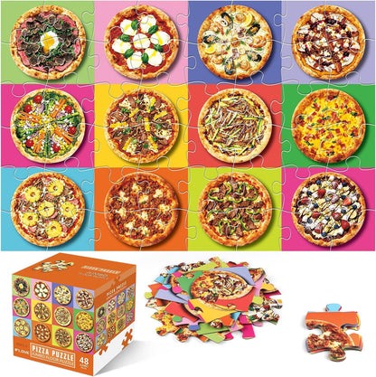 Rompecabezas de piso jumbo para niños, rompecabezas de pizza de 48...