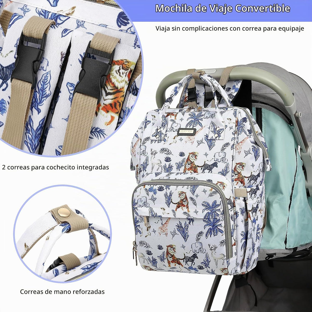 Mochila para pañales, bolsas de pañales para bebés, niñas y niños,...