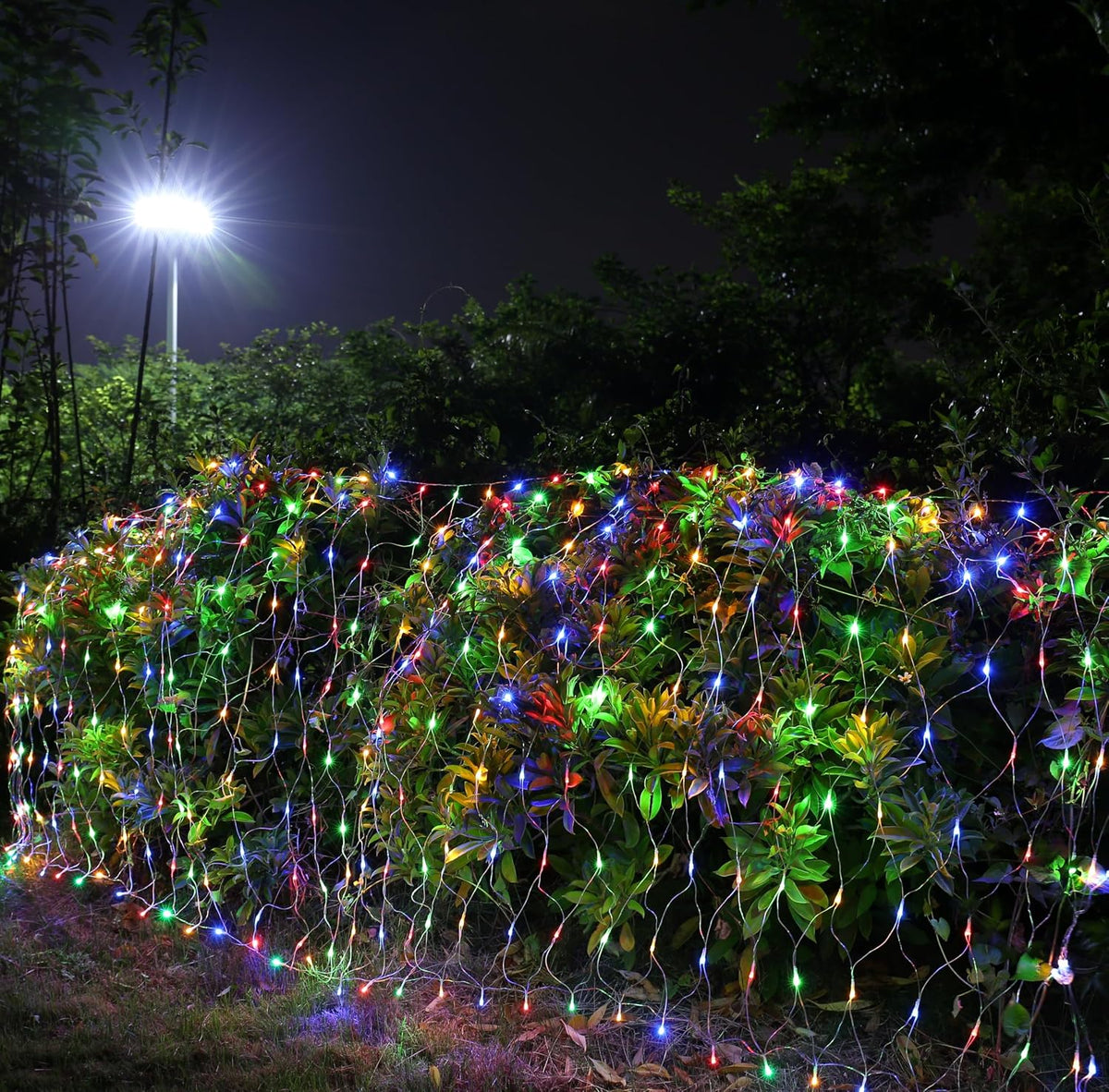 Joomer Paquete de 2 luces de red de Navidad de 12 pies x 5 pies, lu...