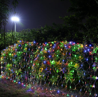 Joomer Paquete de 2 luces de red de Navidad de 12 pies x 5 pies, lu...