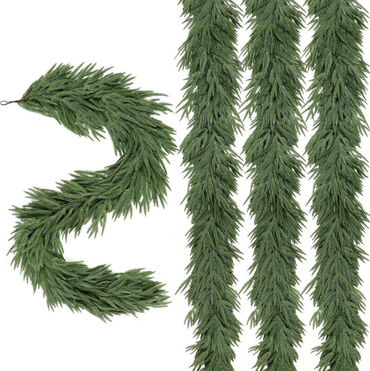 4 guirnaldas de Navidad de 6 pies, guirnalda artificial de pino Nor...
