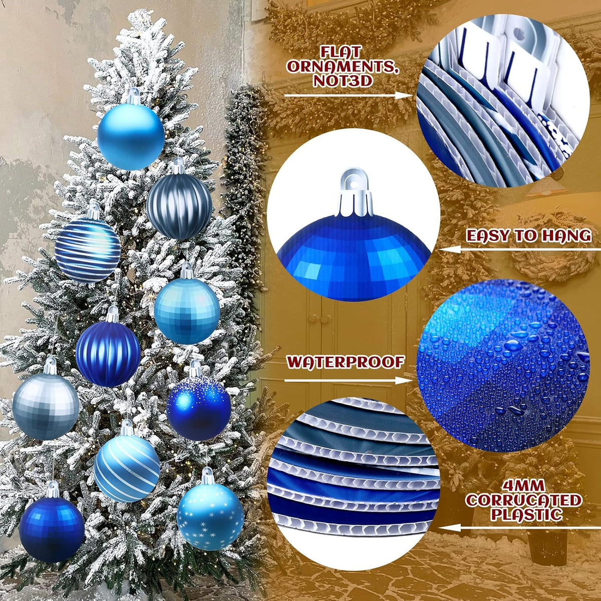Sumind 10 piezas de decoraciones navideñas para exteriores, adornos...