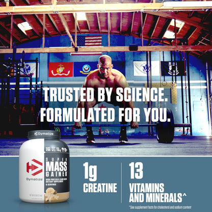Dymatize Super Mass Gainer Polvo de Proteína, Vainilla Gourmet, 52g...