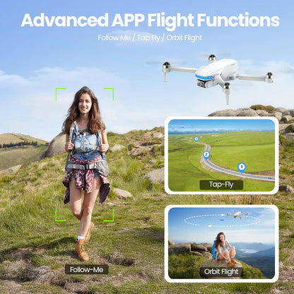 PLEGBLE Drones con cámara para adultos 4K, dron GPS, retorno automá...