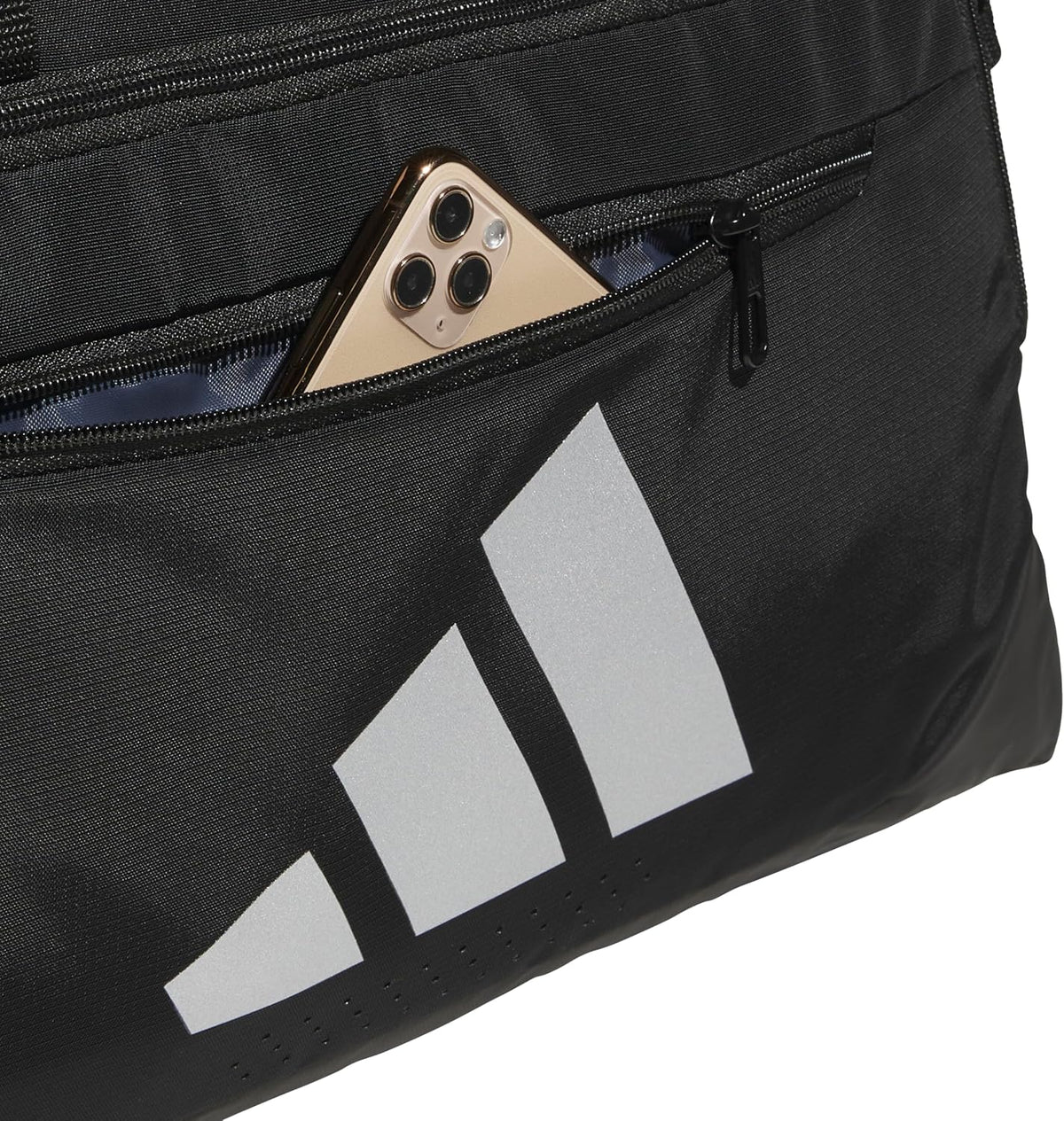 adidas Defender - Maleta deportiva, color negro\/plateado metálico,...