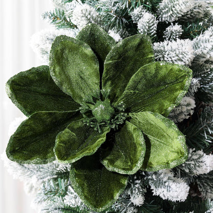 Thiccywoov - 8 flores de Navidad grandes de magnolia de 12 pulgadas...