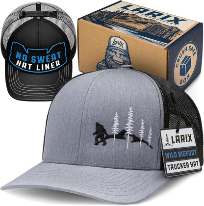 LARIX Trucker Hat Men - Gorra Snapback con parte trasera de malla t...