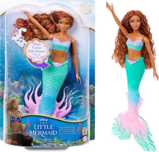 Mattel Disney La Sirenita Sing &amp; Dream Ariel Fashion Doll con c...