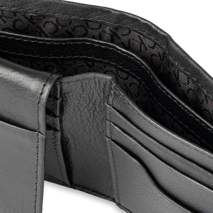 Calvin Klein Billetera plegable minimalista de cuero RFID para homb...