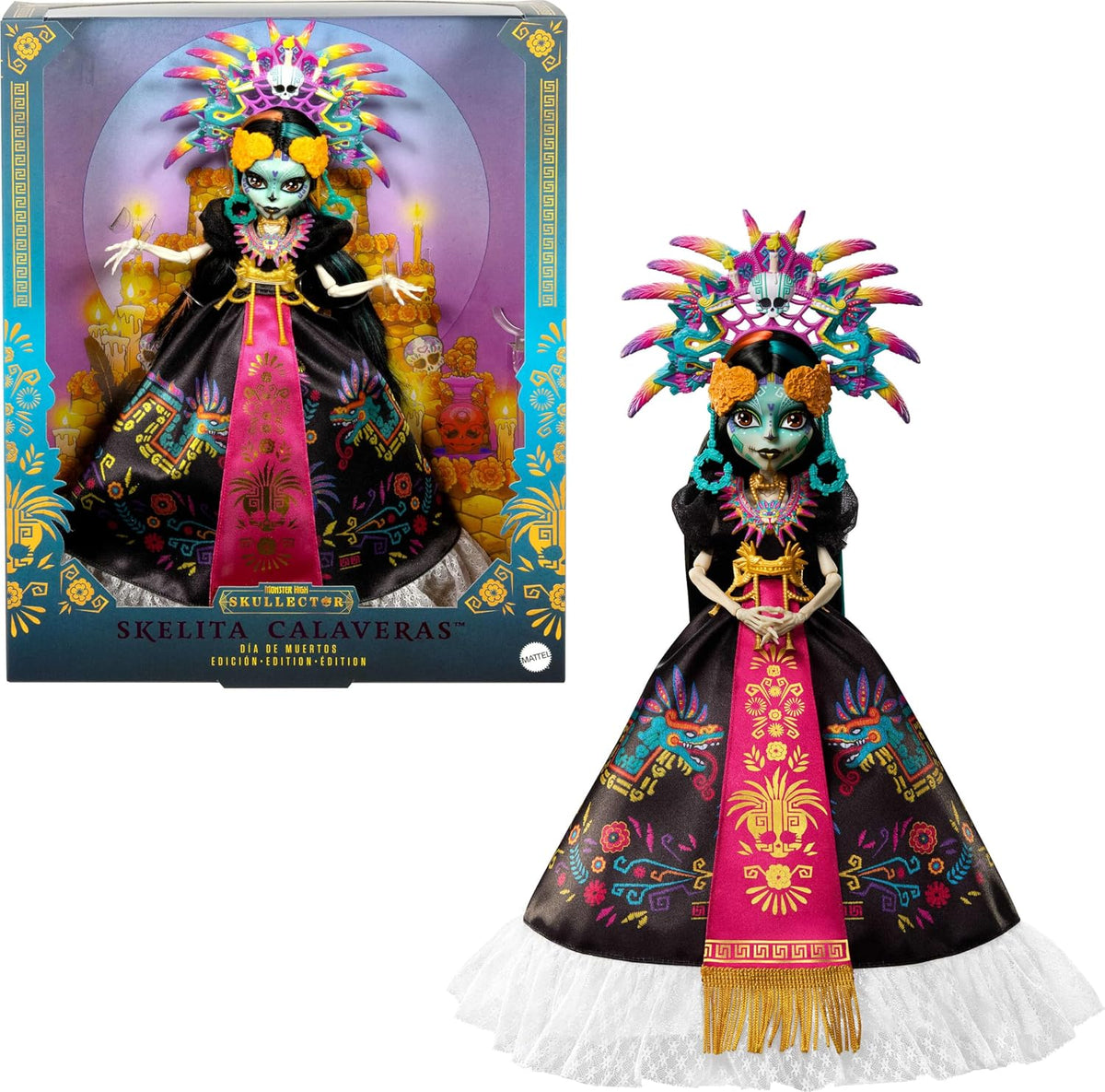 Muñeca Monster High, Skelita Calaveras Día de Muertos 2025, vestido...
