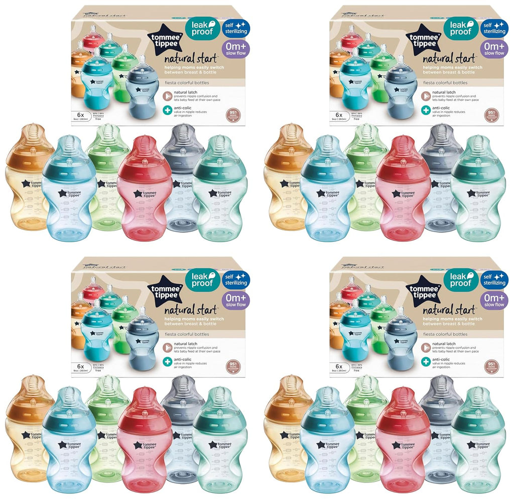 Tommee Tippee Natural Start - Biberones anticólicos sin BPA, 9 onza...