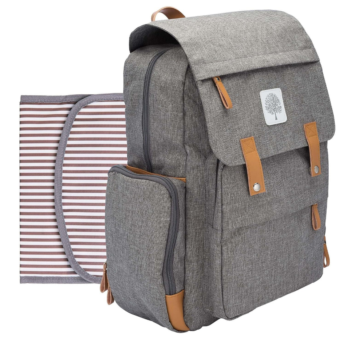 Parker Baby Co. - Mochila para pañales con cambiador, color gris |...