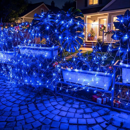 Joomer Paquete de 2 luces de red de Navidad de 12 pies x 5 pies | C...