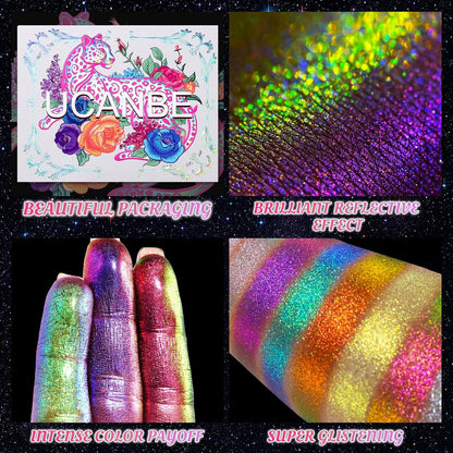 UCANBE Paleta de sombra de ojos multicromática camaleón, 10 colores...