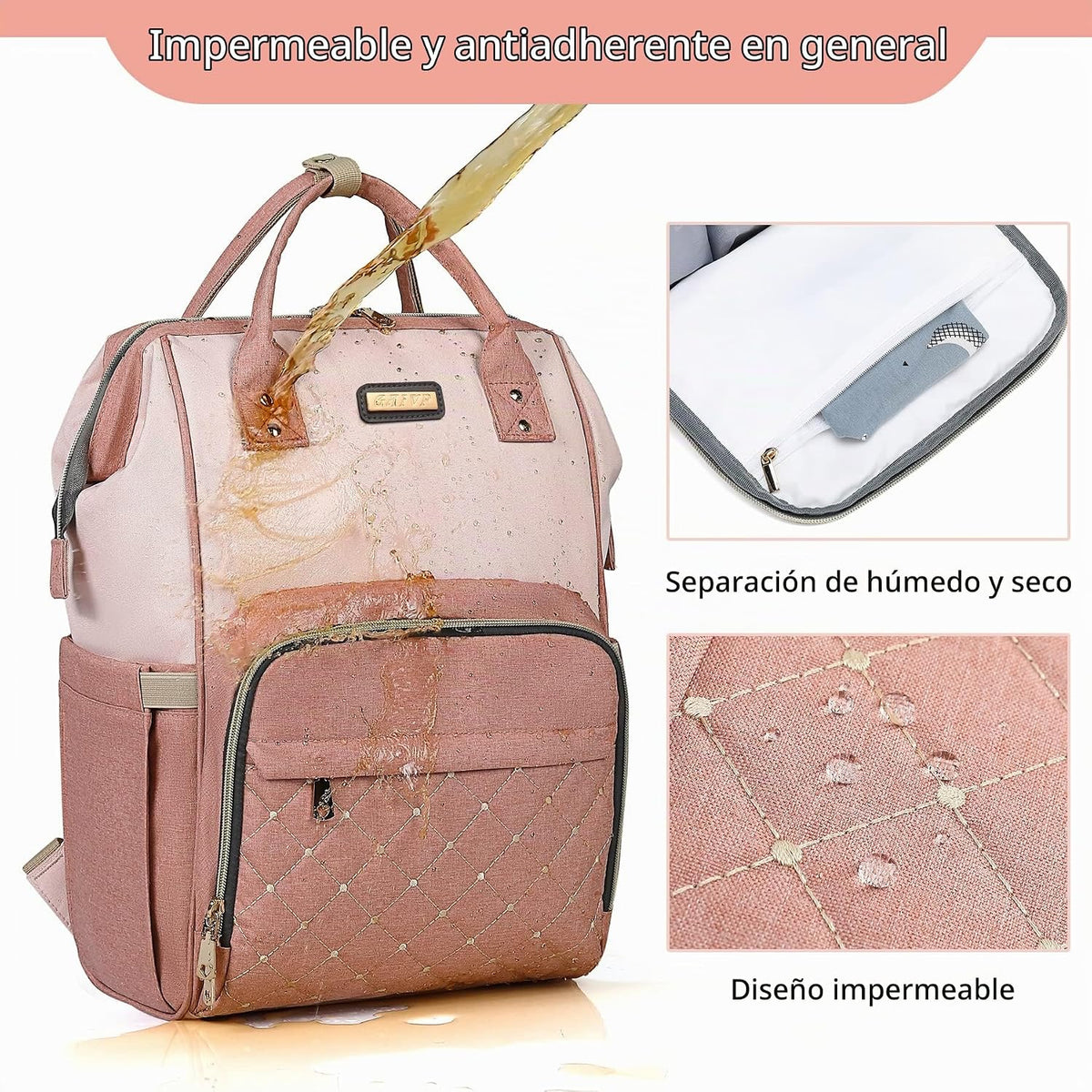 Mochila para pañales, bolsas de pañales para bebés, niñas y niños,...