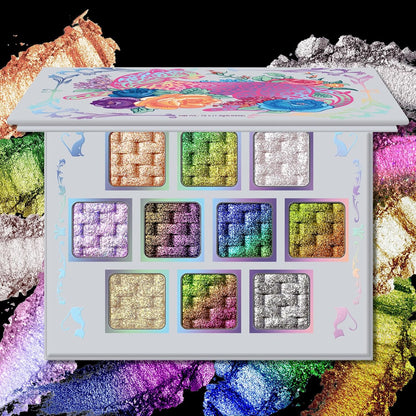 UCANBE Paleta de sombra de ojos multicromática camaleón, 10 colores...