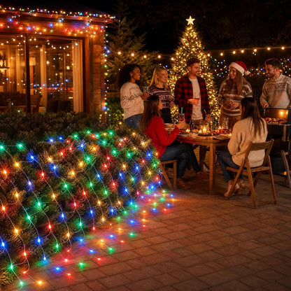 Dazzle Bright 360 luces LED de red, 12 x 5 pies, conectables, imper...