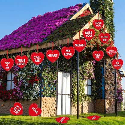 Rtteri 30 adornos de corazón colgantes para el día de San Valentín...