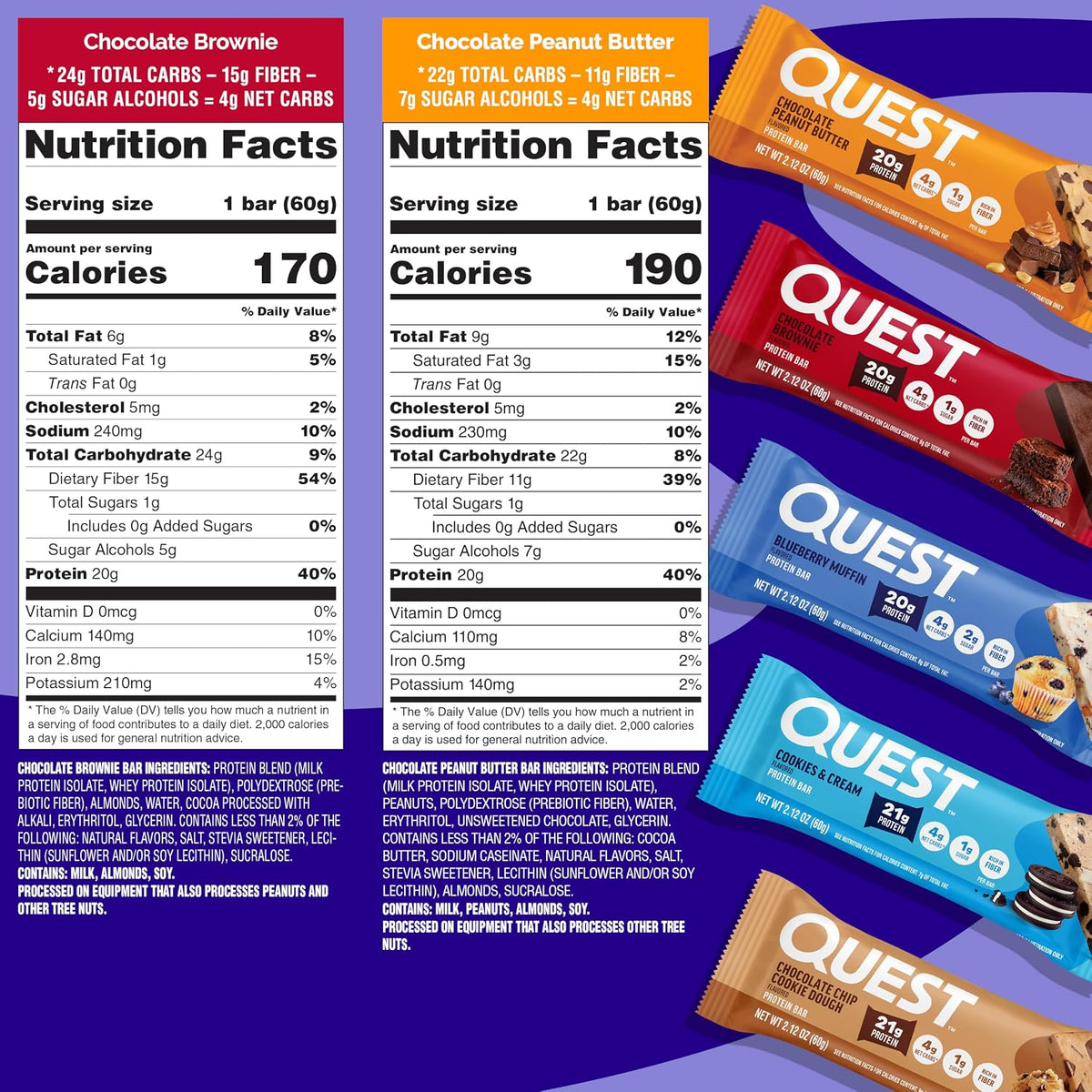 Quest Nutrition Ultimate Variety Pack Barras de proteínas, altas en...