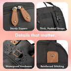Dikaslon Mochila para pañales con cambiador portátil, funda para ch...