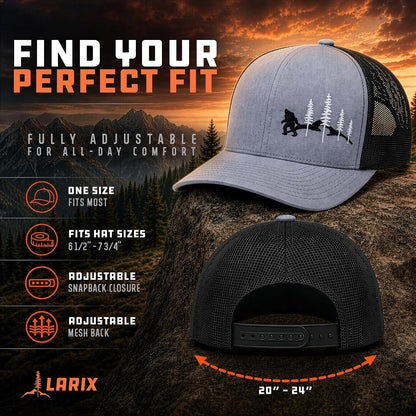 LARIX Trucker Hat Men - Gorra Snapback con parte trasera de malla t...