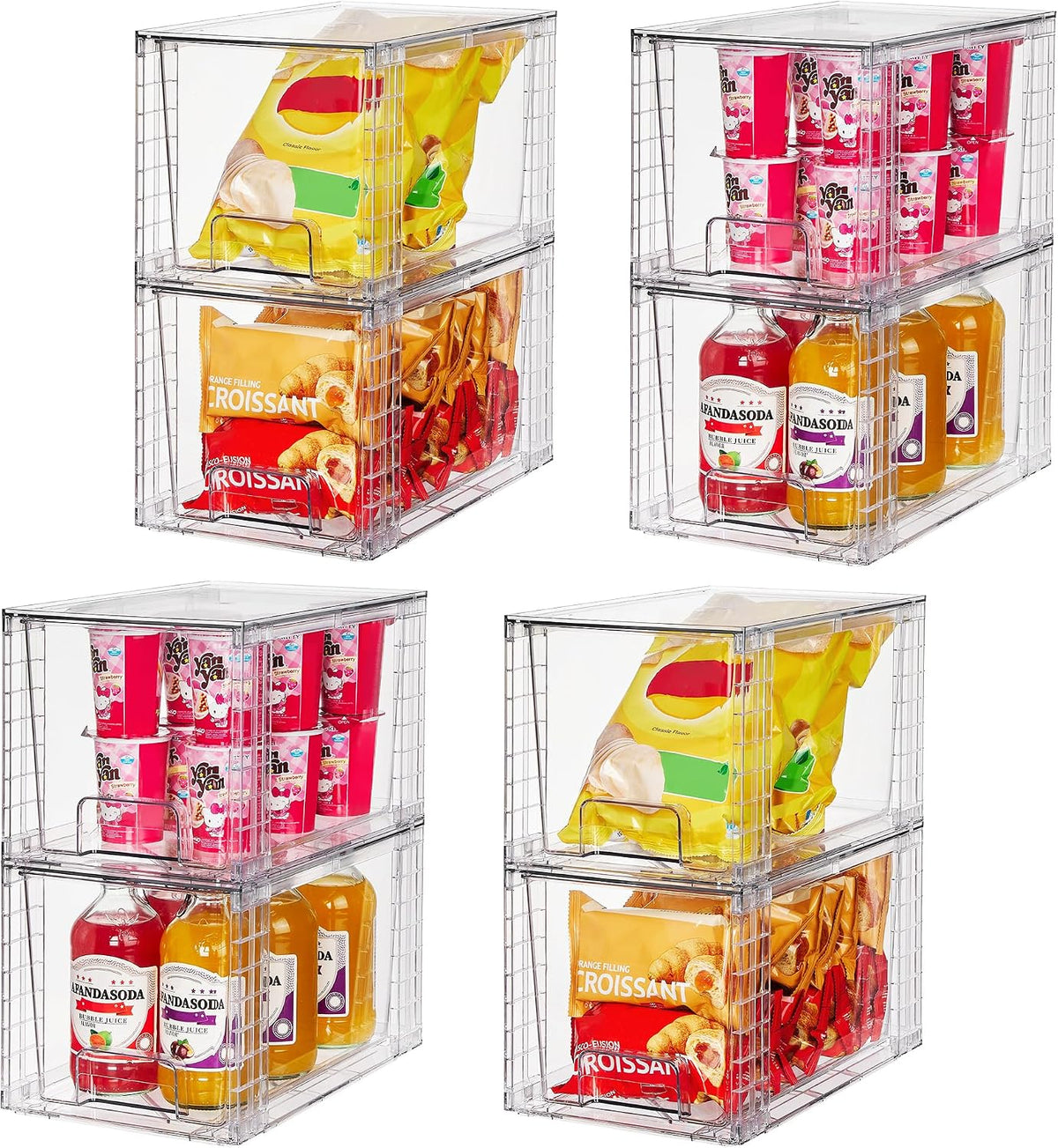 Vtopmart - Paquete de 8 unidades de cajones de almacenamiento grand...